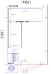 Set di scaffalature in alluminio - Forma a L - Profondità di installazione: 460 mm - Capacità di carico: 600 kg
