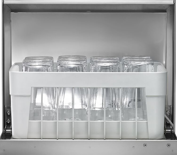 Lave-verres professionnel - Mécanique - 5kW - avec pompes à détergent, de liquide de rinçage et de vidange