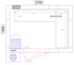 Regalset Aluminium - L-Form - Bautiefe: 360mm - Tragkraft: 600 kg