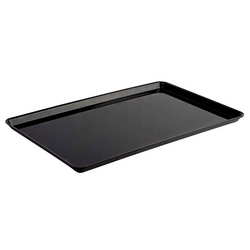 Tavă de prezentare dreptunghiulară GN 1/2 - Negru - Fără BPA - 265 x 325 x 17 mm