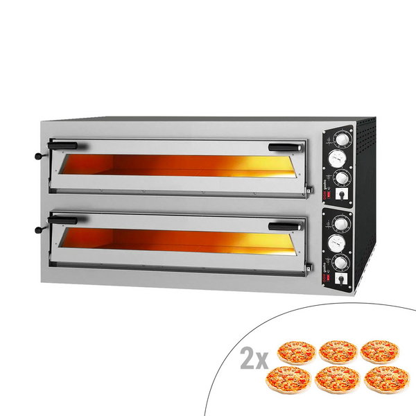 Elektrikli Pizza Fırını 6+6x35cm (Genişlik)-Manuel