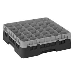 CAMBRO | CAMRACK® - Bardak yıkama sepeti 1/1 - 36 bölmeli - 1 uzatıcılı - 500x500mm - Siyah