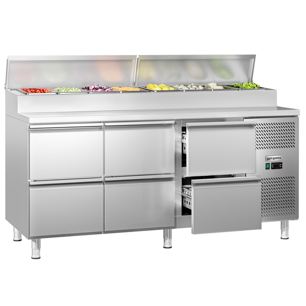 Masa de pregatire ECO - 1795mm - pentru 8x GN 1/3 - 6 sertare 