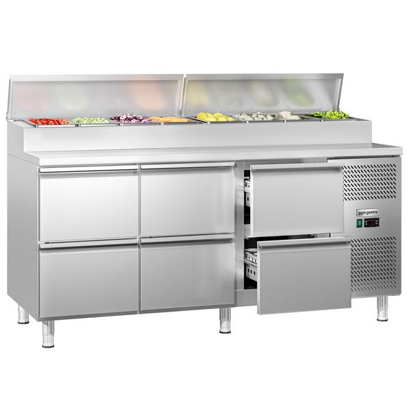 Banco preparazione refrigerato ECO - 1795mm - 6 cassetti - per 8x GN 1/3