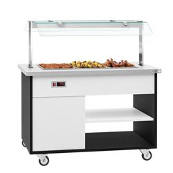 Cărucior de bufet încălzit DANZIG - 1300 mm - pentru 3 tăvi GN 1/1