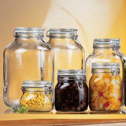 (6 pieces) BORMIOLI ROCCO | Fido Clip-Top Preserving Jars – 0.13 litre - airtight seal - clear glass