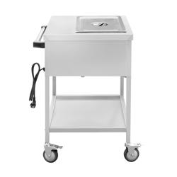 Bain-marie wagen - 1,95 kW - 1x GN 1/1 - met aftapkraan