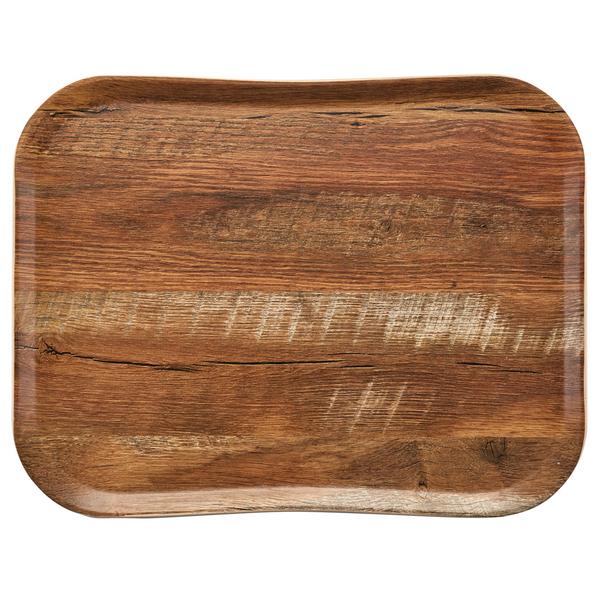 (12 piezas) CAMBRO | CENTURY™ - Bandeja de fibra de vidrio - rectangular - 430x330mm - efecto madera de roble marrón - lisa