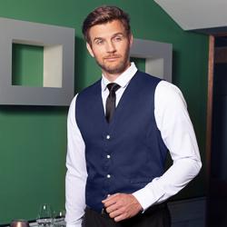 (6 pieces) KARLOWSKY | Men's Hospitality Waistcoat Kai – Navy - Size 52 - Slim Fit - 95°C Wash