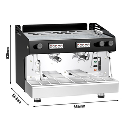Espresso / kaffemaskin 2 gruppig - Rostfritt stål