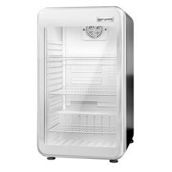 Frigider mini bar - 113 litri - cu 1 ușă de sticlă - negru / argintiu