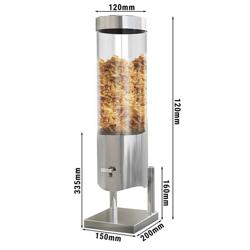 Commercial Cornflakes Dispenser – Chrome High-Gloss - Silver Line - 3.6 L - Not for fine muesli
