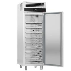 Dondurma Dolabı Paslanmaz Çelik (AISI 304) - 600x800mm - 650L - 1 Kapı & 7 Destek ızgaraları, Kilit, Monoblok Soğutma, Fanlı Soğutma, Otomatik Defrost - R290 Soğutucu Gaz, Dijital Termostat & Ekran, -24°C ~ -12°C