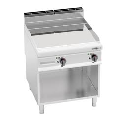 Elektrische bakplaat - hardverchroomde plaat - 11,4kW - Glad - Bakoppervlak: 396x667mm - met open onderbouw
