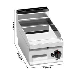 Commercial Gas Griddle - 6.9kW - Smooth Plate - Cooking area: 400x700mm