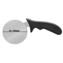 Roulette à pizza - Ø100mm - dentelé - Manche plastique, Lame acier inoxydable - Noir