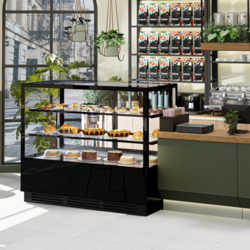 Koelvitrine & Gebaksvitrine - 1500mm - Dubbele beglazing - met 2 planken