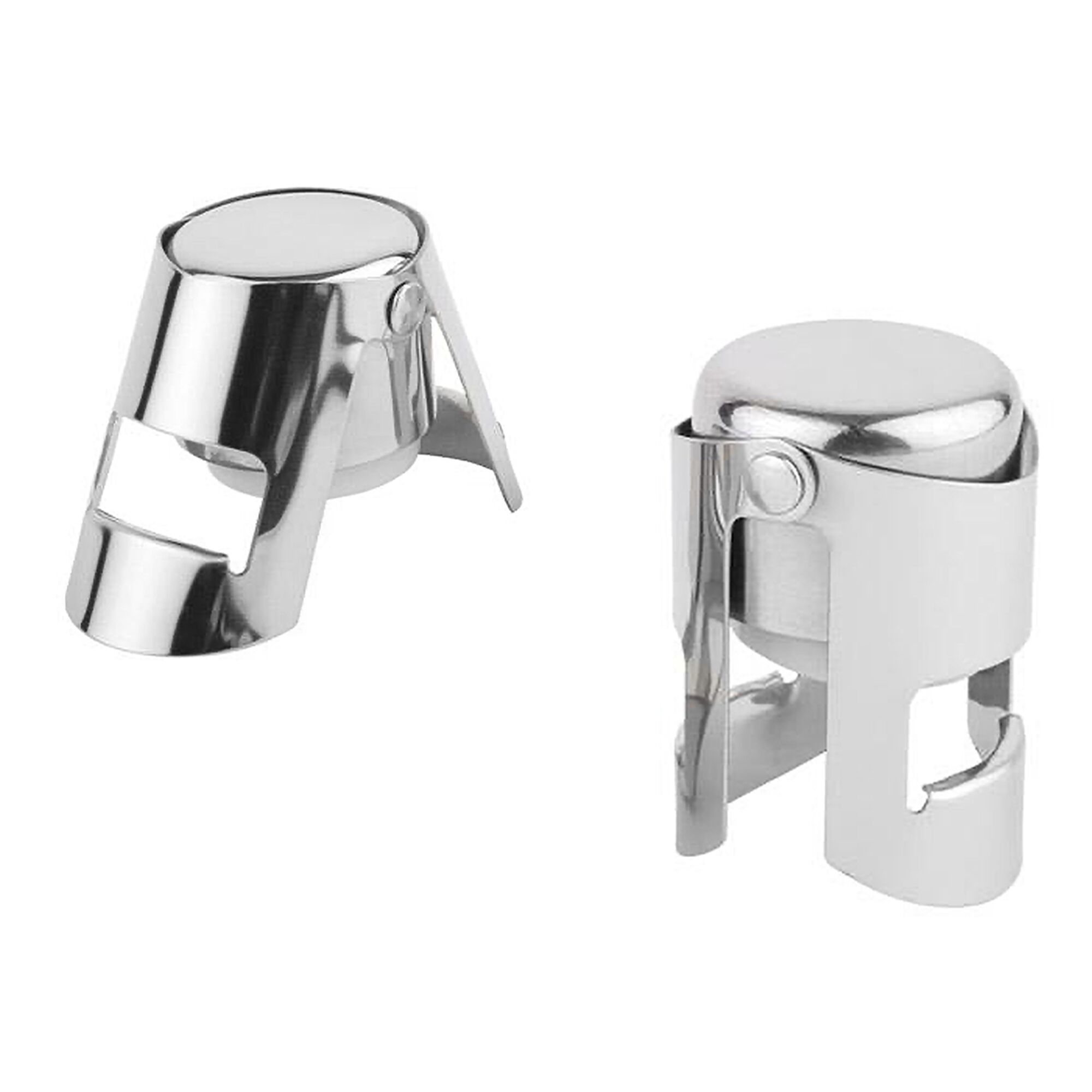 (6 pcs) Bouchon de bouteille de vin mousseux - set de 6 - 40x45x55mm - acier inoxydable, polypropylène - compatible lave‑vaisselle