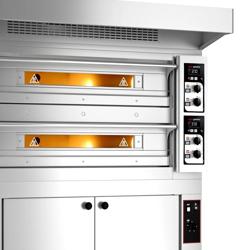 Horno para pizza - 6 + 6x33 cm- incluye campana y gabinete de fermentación
