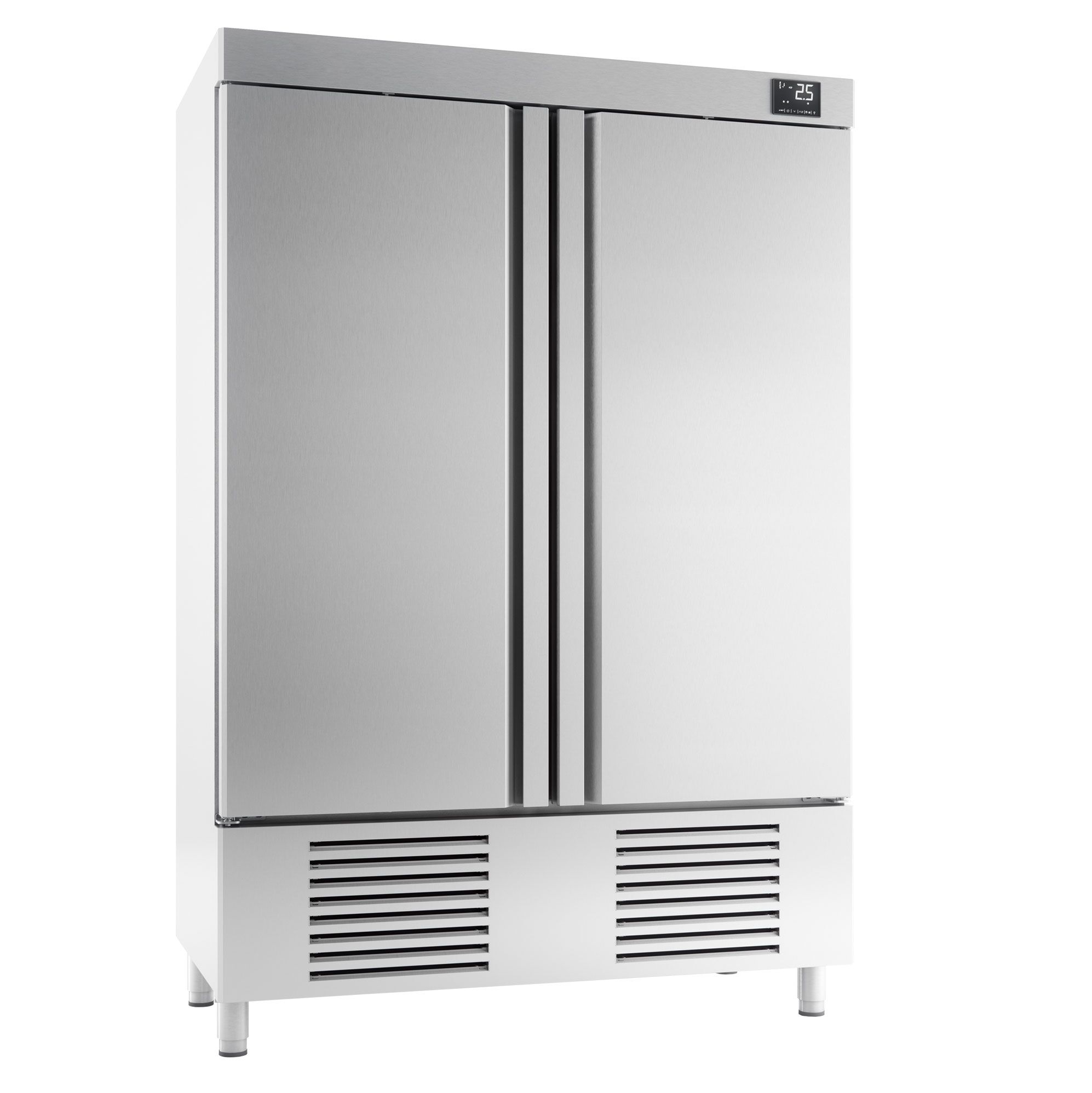 Armoire réfrigérée positive Inox AISI 304 PREMIUM PLUS - 1110 L - avec 2 portes