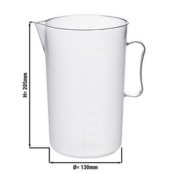 Vaso medidor - 2 litros - con graduación de 100 ml