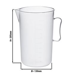 Caraffa graduata - in polipropilene - 2L - scala ogni 100ml