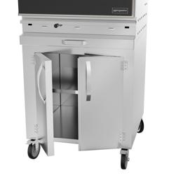 Carbone - Forno griglia a carbone - 920 mm - con ripiano griglia e base armadiata - Nero