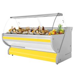 	Raft frigorific/pentru carne - 2500 mm - galben - cu lumină pentru carne și panou frontal iluminat