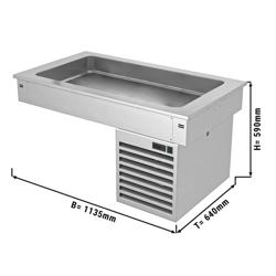 Geventileerde drop-in koelbak - 1000mm - +2 tot +8°C - 3x GN 1/1 - 190W
