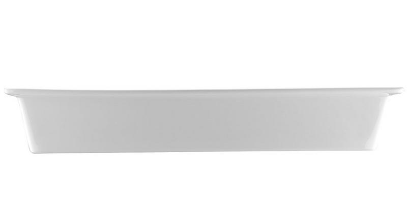 (1 pcs) Coupe - Porcelaine - rectangulaire - 400x300mm - Profondeur : 60mm - Blanc