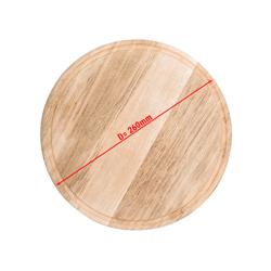 Drewniany talerz do pizzy - Ø 260 mm - z rowkiem 