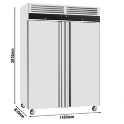 Kühlschrank Edelstahl ECO - GN 2/1 - 1400 Liter - mit 2 Türen