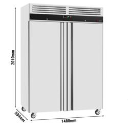 Refrigerator Stainless Steel ECO - GN 2/1 - 1400 litres -  with 2 doors 