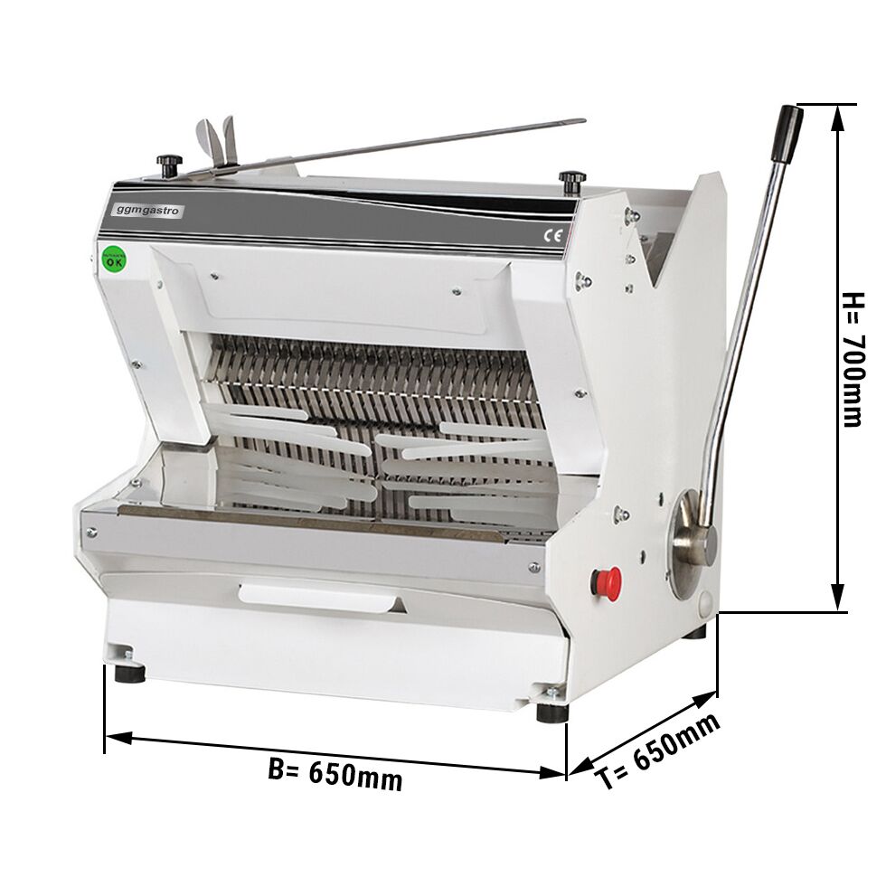 Affettatrice da tavolo per pane - Spessore fetta 10mm - 370 Watt