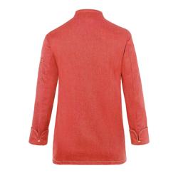 (6 Stück) KARLOWSKY | Damenkochjacke Jeans-Style - Vintage Red - Größe: 34