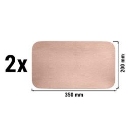 (2 Stück) SELTMANN WEIDEN | Coupe Teller - flach rechteckig - 350x200mm - Altrosa