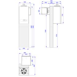 Chambre de congélation – 1800 × 1800 mm – 4,30 m³ – avec groupe de congélation et rideaux à lamelles inclus