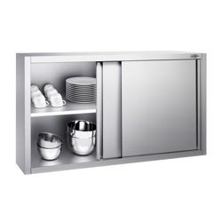 Armoire murale en acier inoxydable PREMIUM - 1400x400mm - avec portes coulissantes - 1000mm de haut