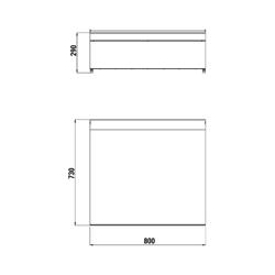 Neutral Element Paolo700 - 800x730x290mm - Stainless Steel