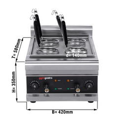 Hervidor de pasta con 4 escurrideros