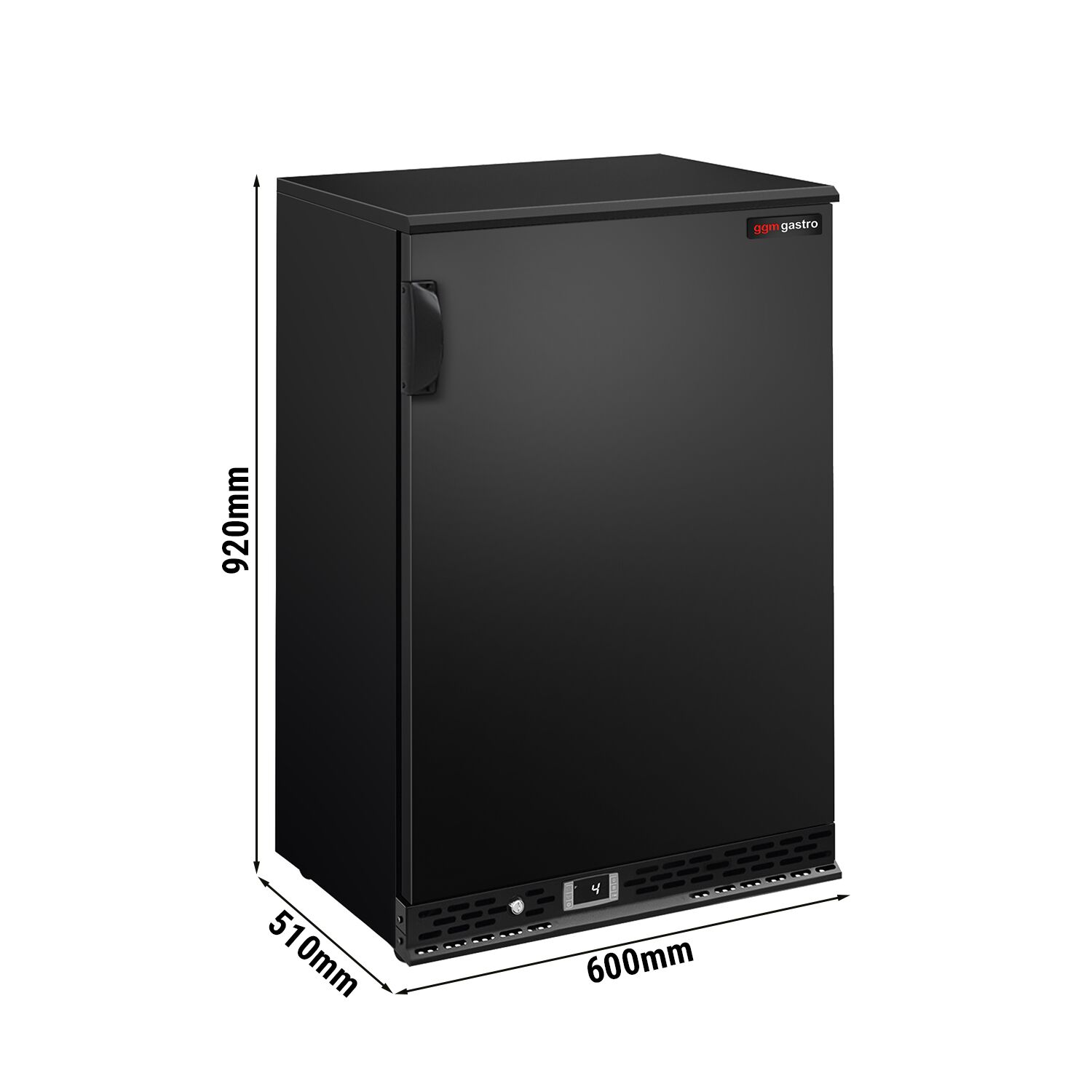 Réfrigérateur de bar – 600 mm – 140 litres – avec 1 porte battante – Noir