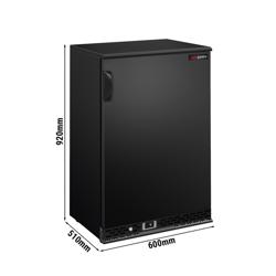 ثلاجة للبار - 600 mm - 140 Liter - مع 1 باب مفصلي - أسود