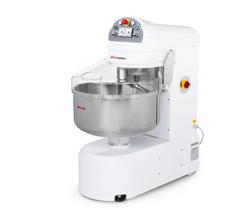 Spirálový hnětač těsta - 117 l / 60 kg - 2 rychlosti - s pevnou mísou - časovač - 400 V