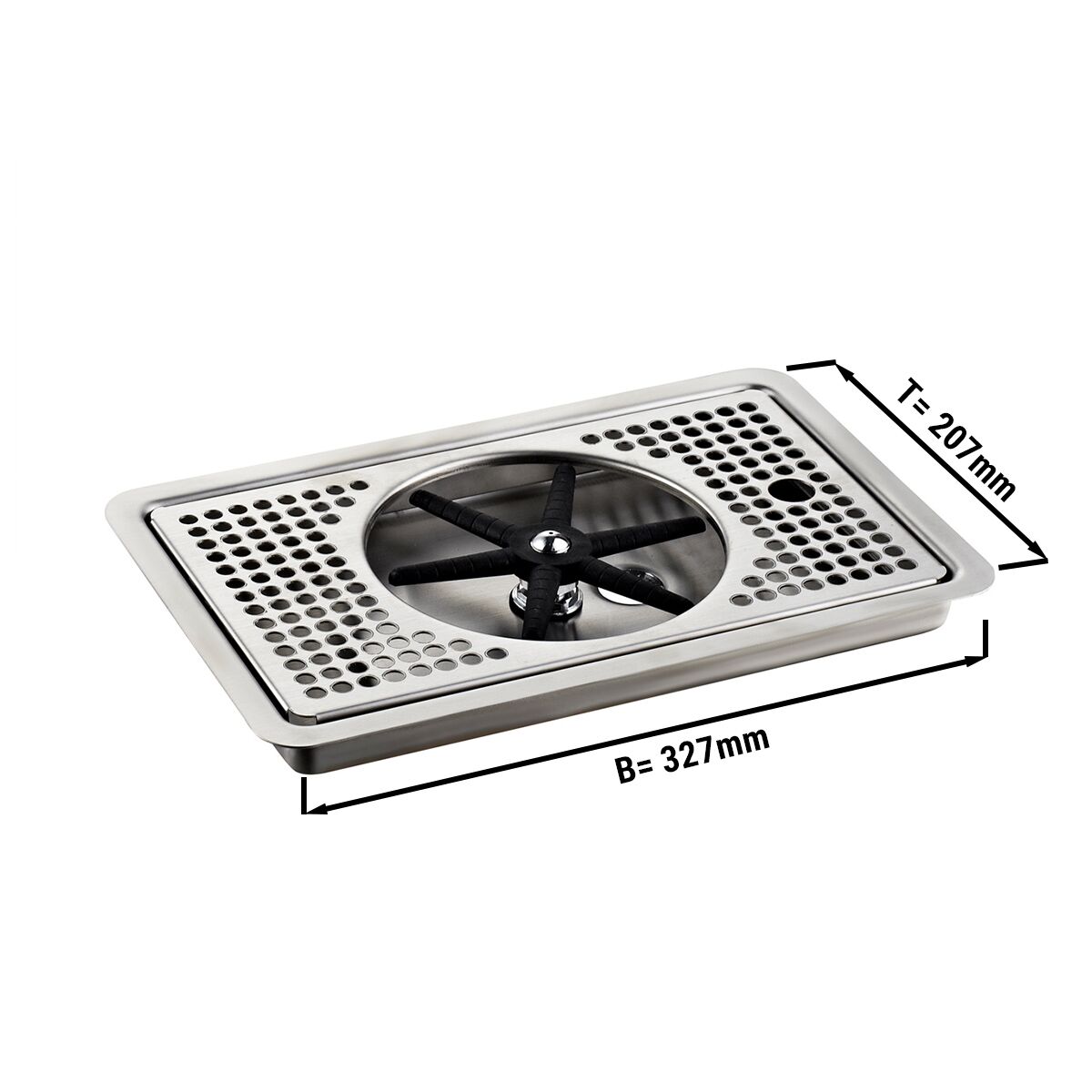 GGM Gastro Gläserdusche Edelstahl Schwarz - Perfekte Glasreinigung Ø120mm