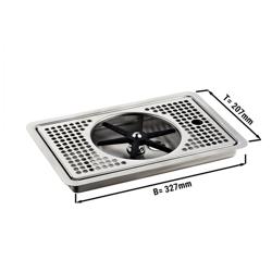 Rince-verres à encastrer avec grille de protection – à pression – arrêt automatique de l’eau avec régulateur de jet intégré - Raccord 1/2"