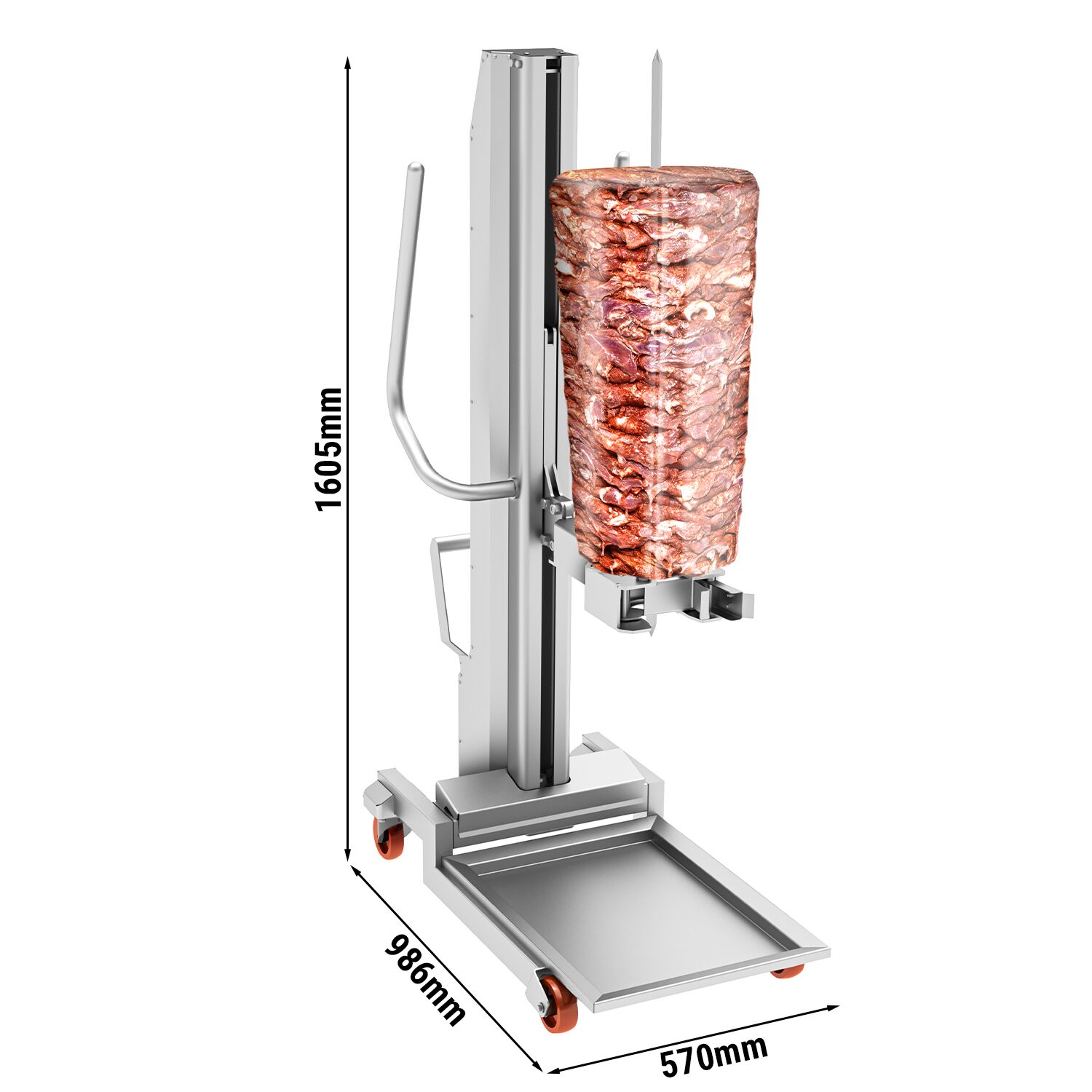 Élévateur kebab pour robot à döner – charge maximale : 350 kg