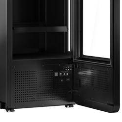 Vetrina frigo per bibite - 670mm - 550l - Nero - con 1 porta in vetro & illuminazione LED