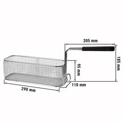 Fritteusenkori - 290x110x95 mm; 5 l - ruostumaton teräs; muovikahva - yhteensopiva: GFB473T-10, GFB873T-10+10, GFB479T-10, GFB879T-10+10