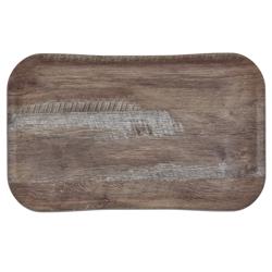 (12 stuks) CAMBRO | CENTURY™ - Glasvezel dienblad - rechthoekig - 530x370mm - Donker eiken houteffect - Glad