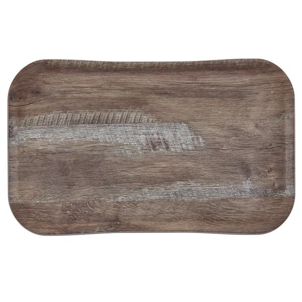 (12 Stück) CAMBRO | CENTURY™ - Fiberglas Tablett - rechteckig - 530x370mm - Holzoptik Eiche dunkel - glatt